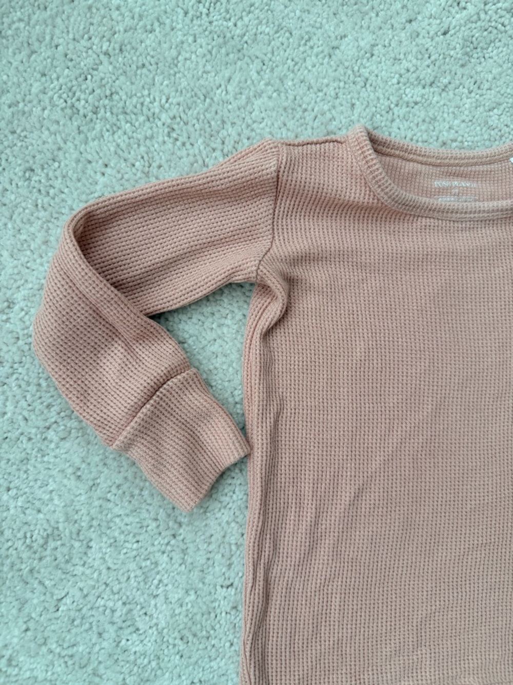 Posh Peanut Dusty Rose Waffle Knit Pajama Set - Picture 3 of 14
